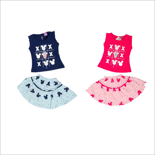 Cotton Baby Girl Top With Skirt