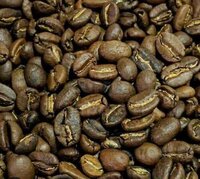 Brown Coffee Beans - Varied Size, Medium Roast, 6-12% Moisture Content | Rich Aroma, Dry Processed, Unique Flavor, Smooth Taste