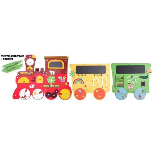 Wooden Talking Train 2 Bogies Educational Toy