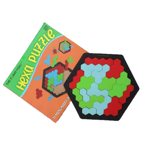 Multicolor Wooden Hexa Puzzle