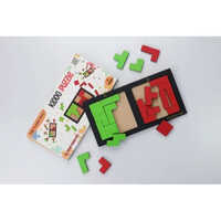 Wooden Kiddo Puzzle - Pinewood, 3 Plus Years, Multicolor (green, Red, Black) | Learning Function For Play School Age Group