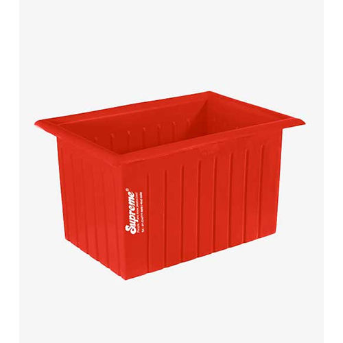 Red Roto Molded Plastic Crate 650 Ltr