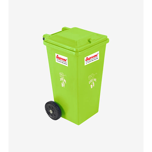 Green Wheeled Garbage Dust Bins 90 Ltr