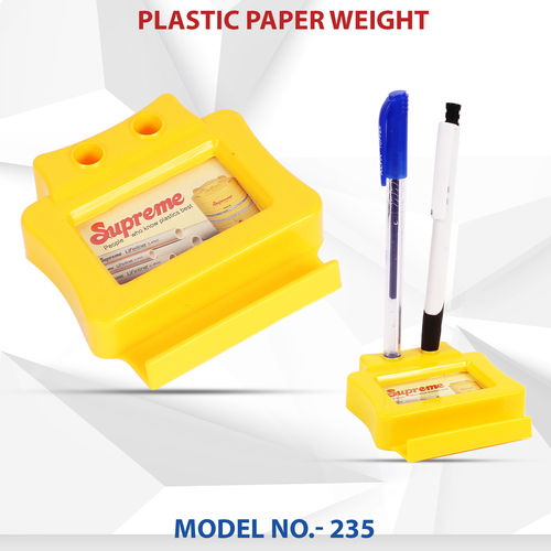 Paper Weight With Mobile And Pen Stand - Material: Plastic