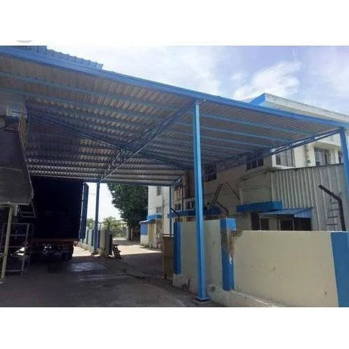 Mild Steel Shed Fabrication Services - Customizable Dimensions, Blue Color, Galvanized Steel Roofing, Variable Load Capacity, Professional Installation