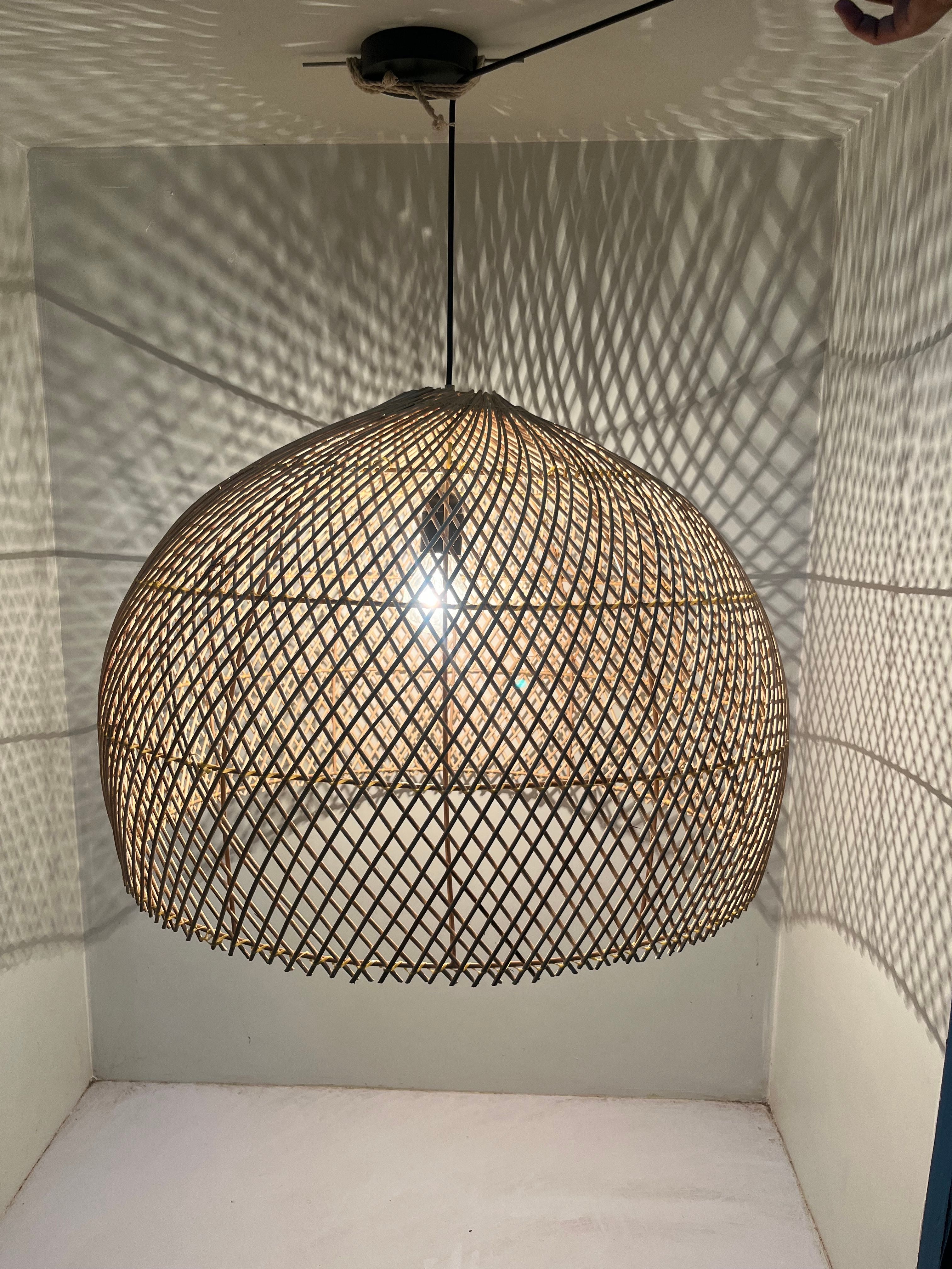 Natural rattan lamp shade 3