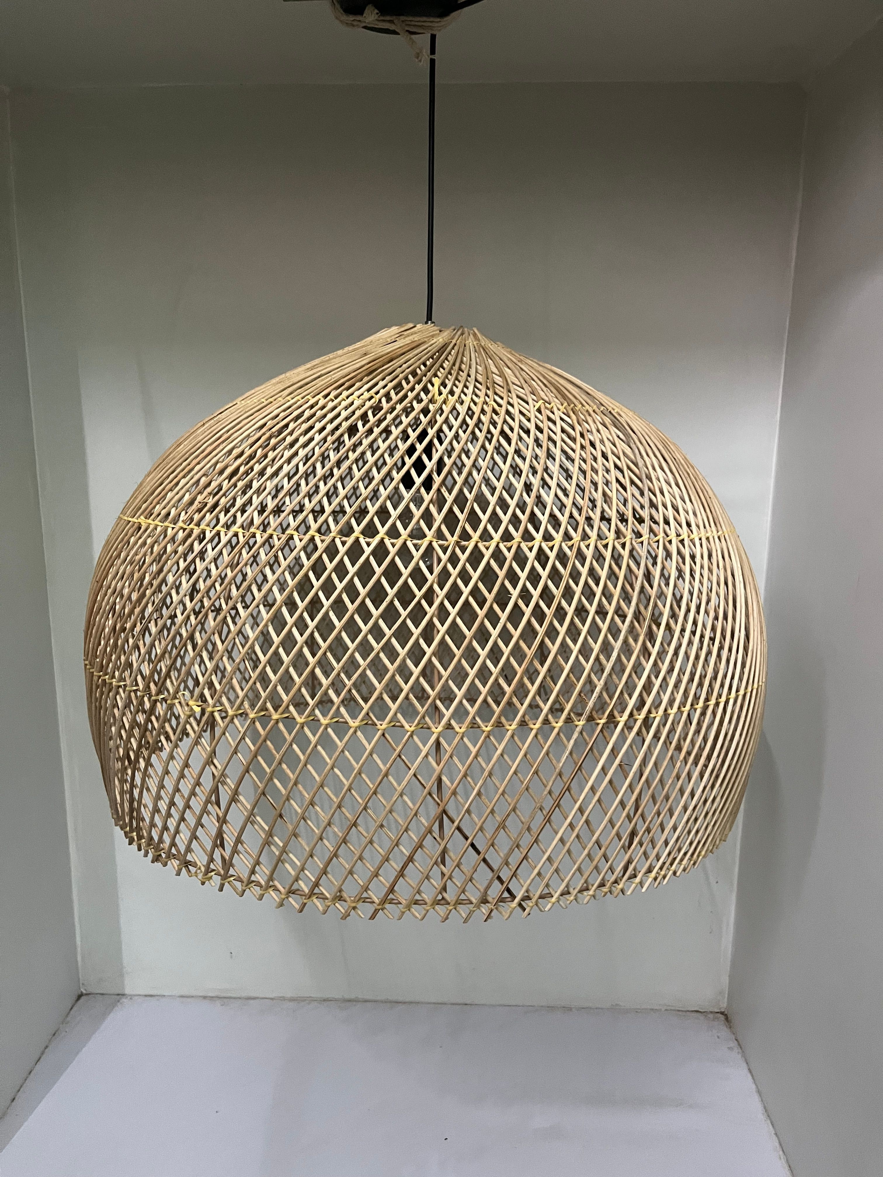 Natural rattan lamp shade 3