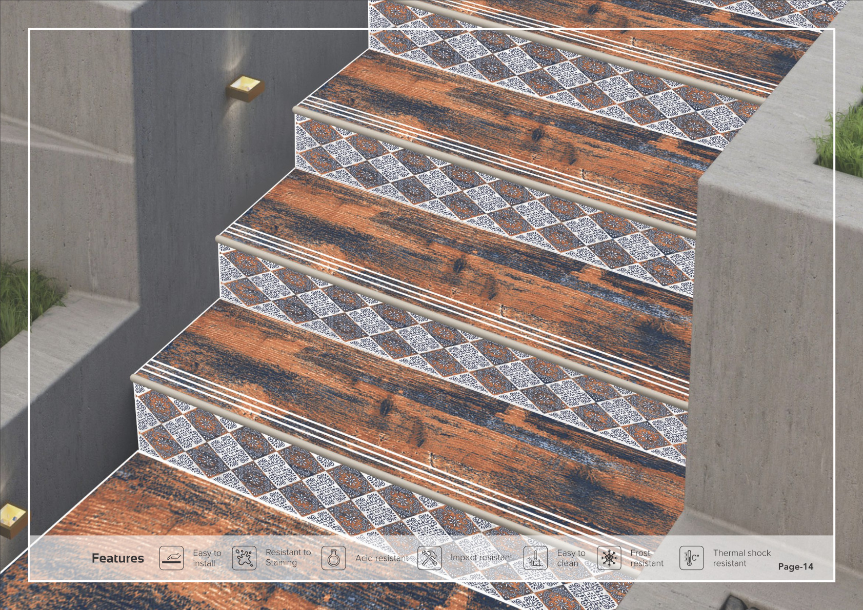 Vitrified   Step and Riser Tiles
