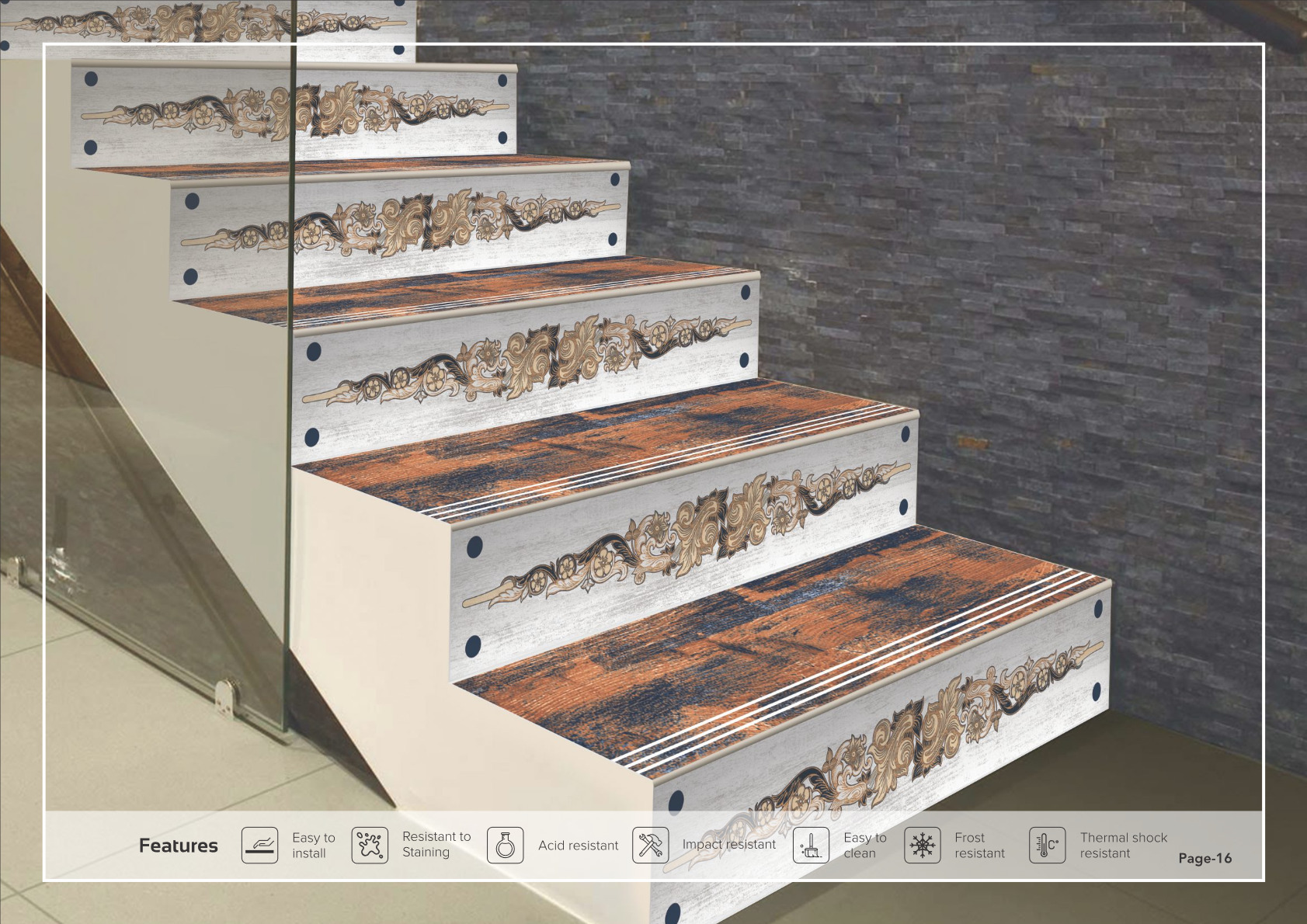 Vitrified   Step and Riser Tiles