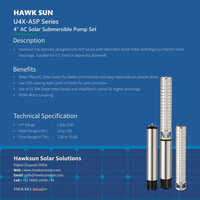 4 2HP AC Semi SS Solar Submersible Pump Set With Controller