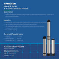 4 3HP AC CI Solar Submersible Pump Set With Controller