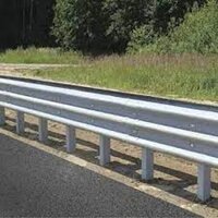 Metal Beam Crash Barrier - 2 Mm Non Galvanized Steel, 1500 Mm Post Height, White Color, 75x150x75x5 Mm Dimensions, Road Safety Usage