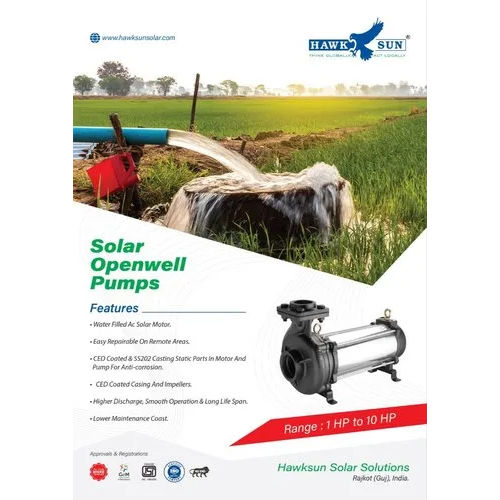 2HP AC Solar Openwell Submersible Pump With Controller