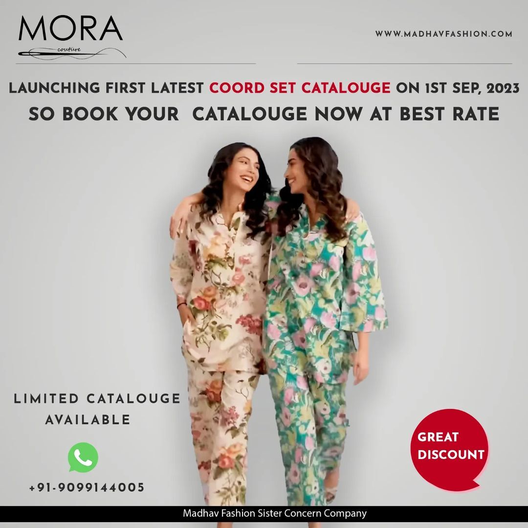 Buy Latest Mora Couture CO-ORD SETS - Type of Style - Kurtis  at Best rate