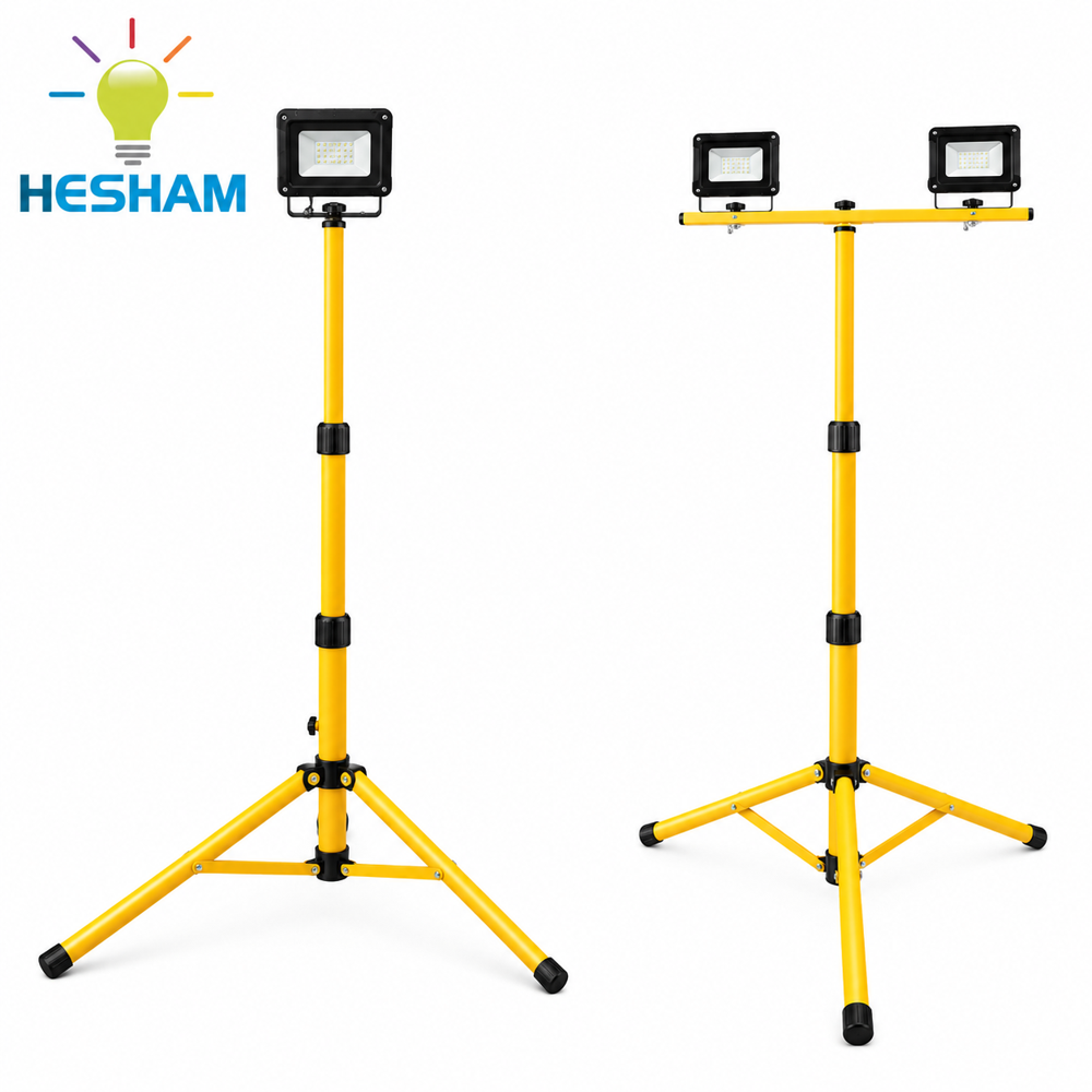 Portable Tripod Site Work Light with One Head/ Two Heads