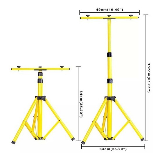 Portable Tripod Site Work Light with One Head/ Two Heads