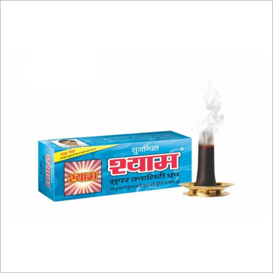 25G Shyam Sughandit Super Quality Dhoop - Color: Black