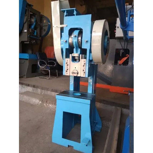 Gray & Blue Semi Automatic Power Press Machine