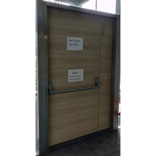 Wood Grain Fire Exit Doors