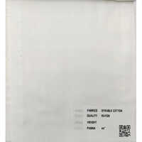 Cotton Rayon - 100% Pure Cotton, Plain Fabric Style , All-Season White Fabric
