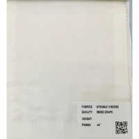 Moss Crape Fabrics - Viscose Material, 44 Inch Width | White Color, Plain Pattern