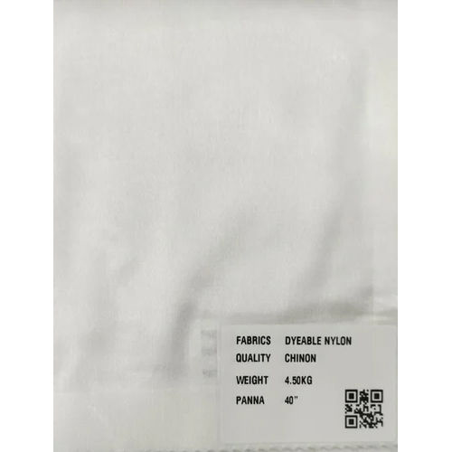 White Nylon Dyeable Chinon Fabric