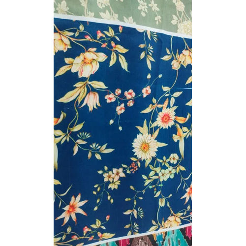 Natural Crape Fabric With Print