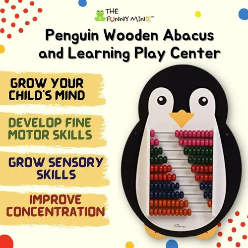 Penguin Wooden Abacus And Learning Play Center