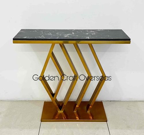 SS Console Table Gold TPR finish