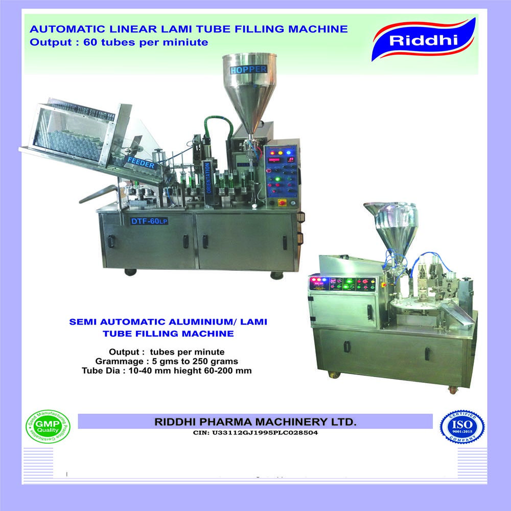 Semi Automatic Aluminium Tube Filling Machine - Color: Gray