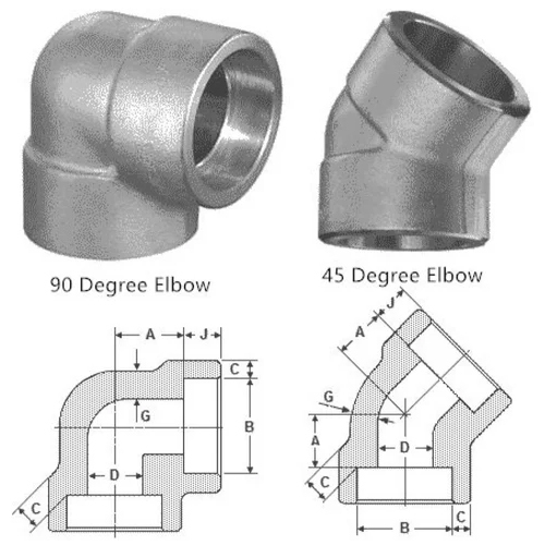 ANSI-ASME B16.11 Stainless steel ASTM A182 Socket weld Elbow