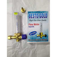 Argon Co2 Flow Meter - Brass, Golden Color | Industrial Application