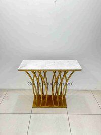 Console Table in stock in stainless steel with Gold Glossy TPR Coated finish