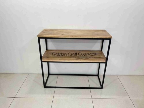 Console Table in Black with wooden Top for interiors and Architectures