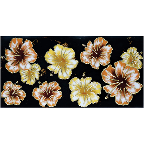 Floral Printed Polished Vitrified Highlighter Tiles