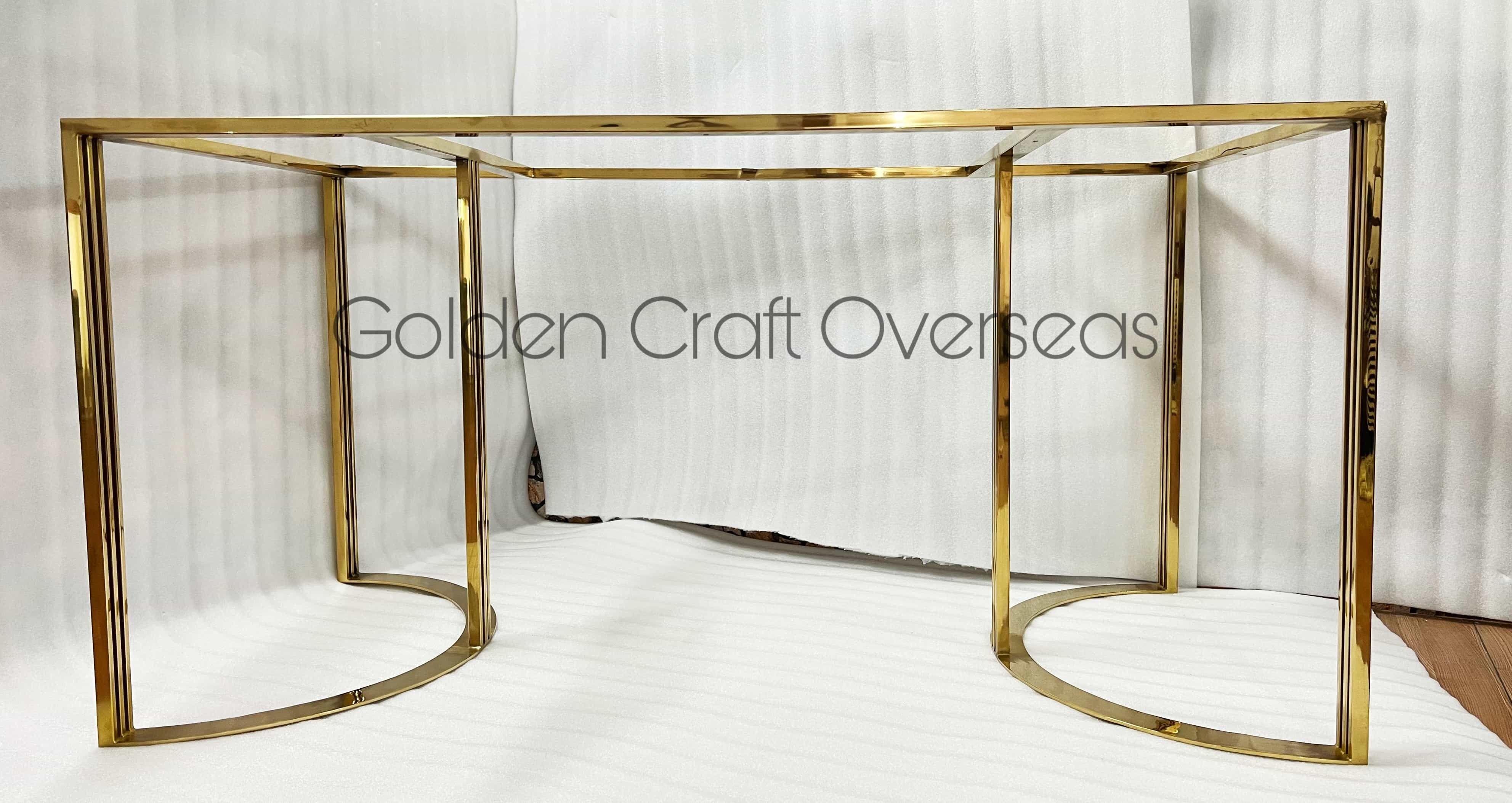 PVD Dinning Table frame in Stainless Steel for high end interior work