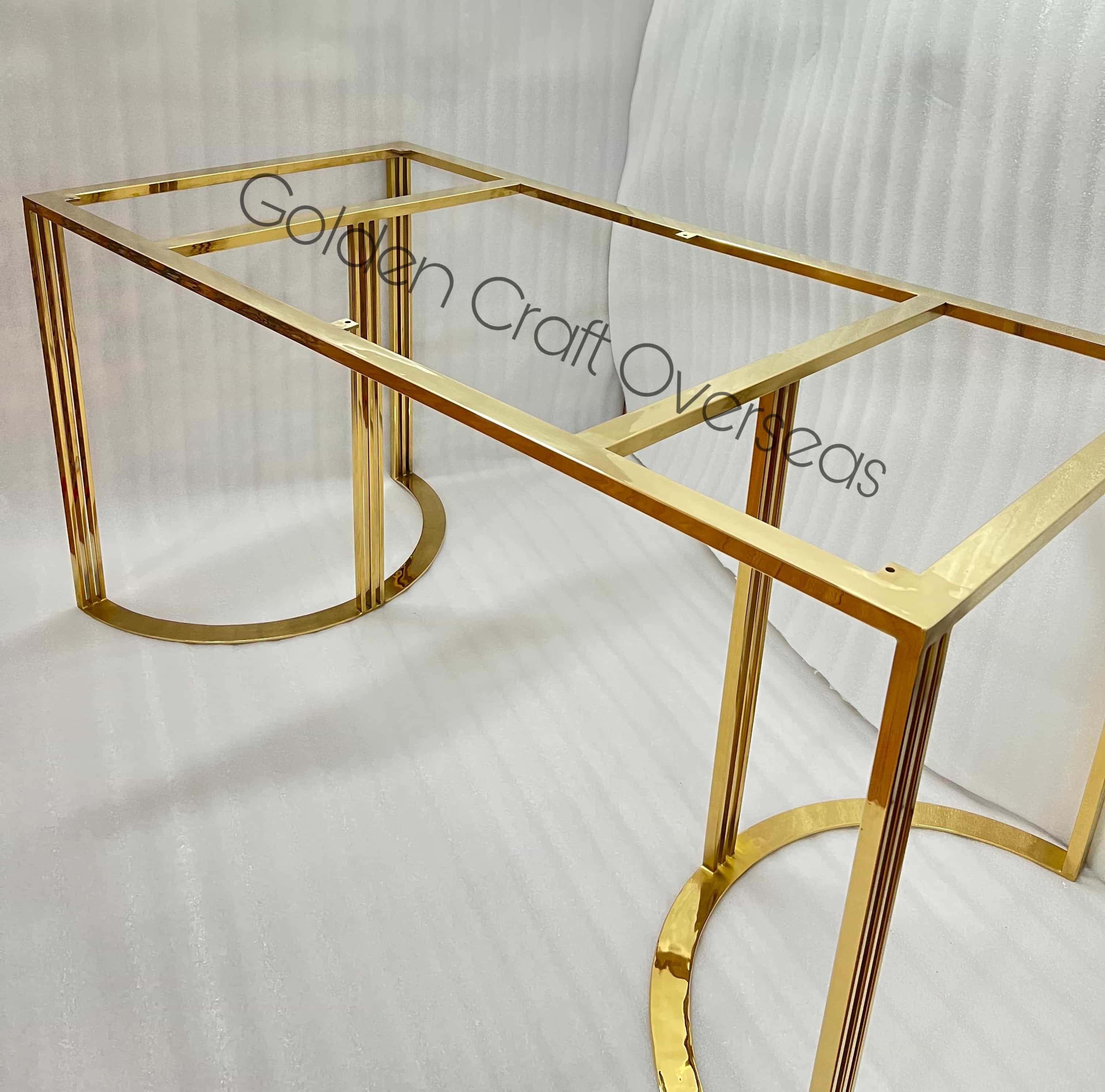 PVD Dinning Table frame in Stainless Steel for high end interior work