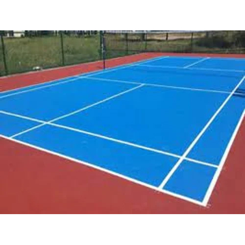 Anti-Aging Blue Pu Badminton Court Flooring