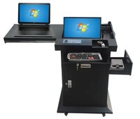 Display Podium With 32 Inch Front Screen - 21.5 Inch Touch Screen, I3/i5/i7 Processor, 4gb/8gb Ram, 500gb/1tb Hdd, Wireless Mic, Control Panel | Black, Ups Facility Optional, Visualiser (2 Mp)