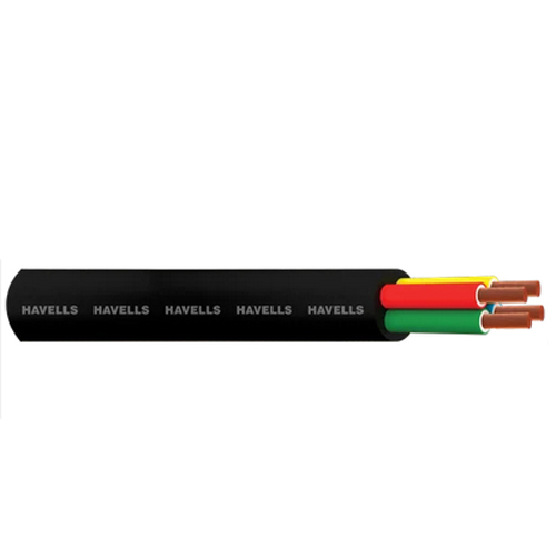 Black Havells 1.5 Sq Mm 4 Core Flexible Wire