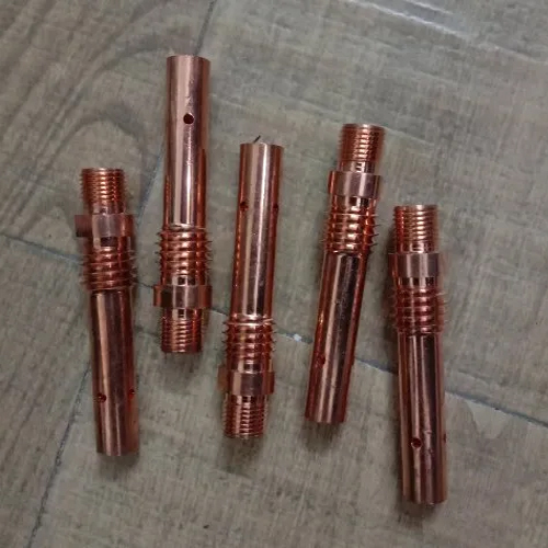 5 Inch Brass Contact Tip Holder - Brass Material, Various Sizes, Black Color, 220 Volt AC Motor | Designed for Welding Torch Applications