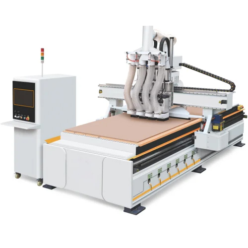 CNC Wood Router Machine - Stainless Steel, 1500 x 3000 mm Working Area, 5.5 kW Spindle Power, High Rigidity, Electric Power Source, Industrial Use - Automation Enabled