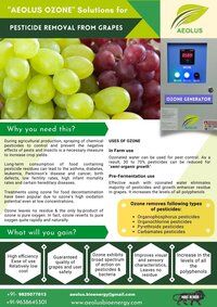 Pesticide removal from Vegetables and Fruits with Ozone