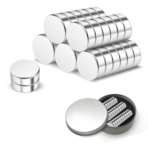 UNISOURCE NdFeB 15 X 05 mm - Silver Disc Magnet | Durable Material, Compact Size, Versatile Shape for Multiple Applications