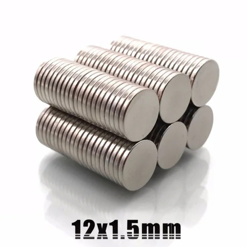 UNISOURCE NdFeB 15 x 03 mm - NdFeB Magnet | Industrial Application, Silver Finish, Precision Dimensions for Optimal Magnetic Performance