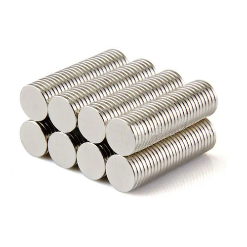 Unisource NDFEB 10 X 05mm - Silver Round NDFEB Magnet | Industrial Application, Compact Size 10x05mm, Precise Form Factor