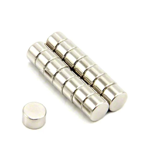 NdFeB 20x20mm - Cylindrical Silver NdFeB Magnet | Application in Healthcare, 20 mm Diameter, High Performance Magnetic Properties