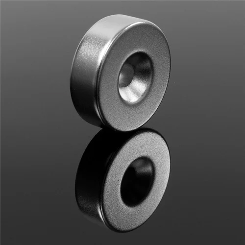 Countersunk Disk Magnet - Silver 10 mm Diameter | Ideal for Sensors and Electronic Devices, Cup & Pot Shape