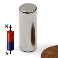 Neodymium Iron Boron Magnets - 6x6.5 Mm, Silver | Industrial Application, High Strength Magnet Type