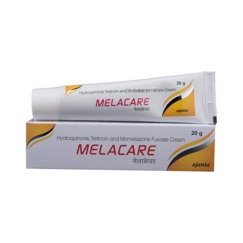 Melacare Cream - Hydroquinone 2% w/w + Mometasone 0.1% w/w + Tretinoin 0.025% w/w , Quick Skin Renewal, Alleviates Redness and Itching